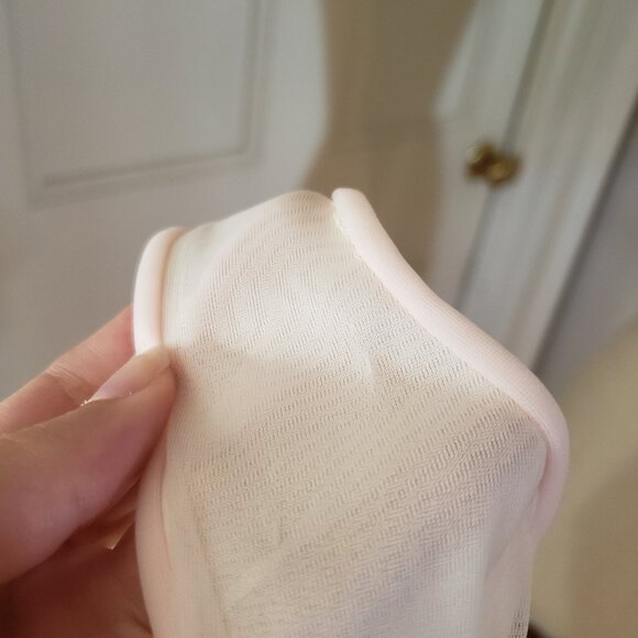 Vintage Miss Elaine chiffon nightgown & robe peignoir set in baby pink - Picture 16 of 16